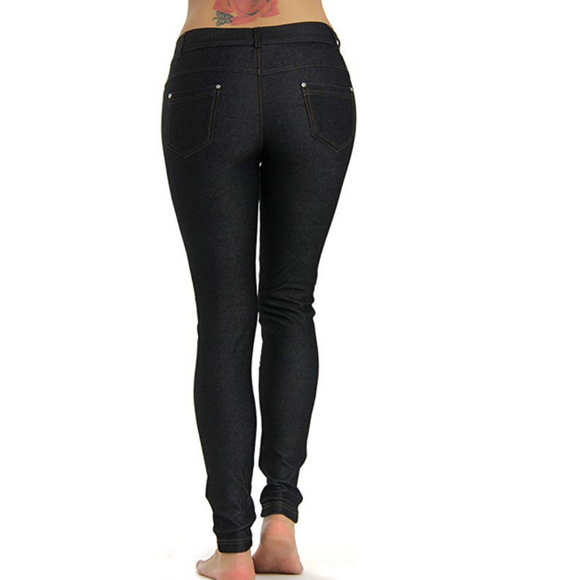 Women's Jean Look Jeggings Slimming - Picture 2 of 3